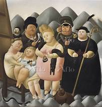 Vea los detalles de la imagen relacionada. フェルナンド・ボテロ「大統領の家族」 [7867240]のアート作品 - アフロ