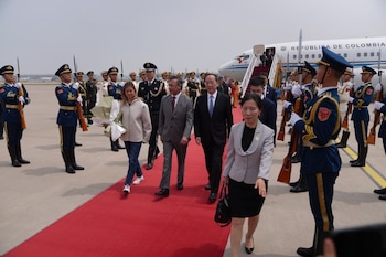 El presidente Gustavo Petro llega