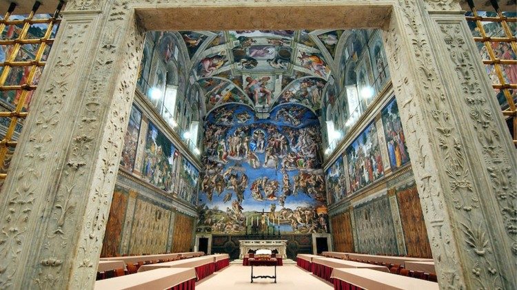 La Capilla Sixtina, donde tiene lugar la elección del Papa