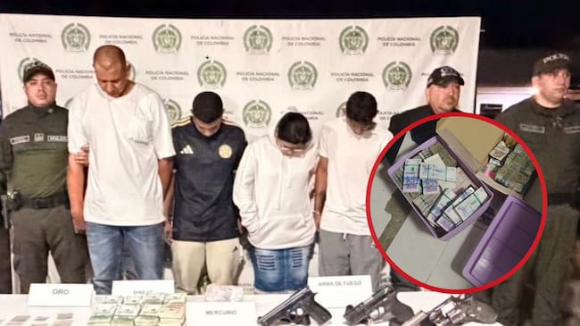 Policía desmanteló red ilegal de compraventa de oro en Cauca: más de $618 millones incautados. (Foto: Cortesía Policía Nacional) 